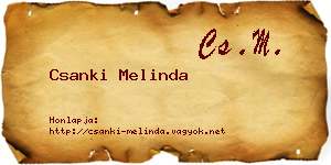 Csanki Melinda névjegykártya